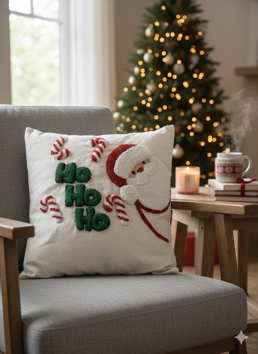 neşeli noel baba (ho ho ho) yastık